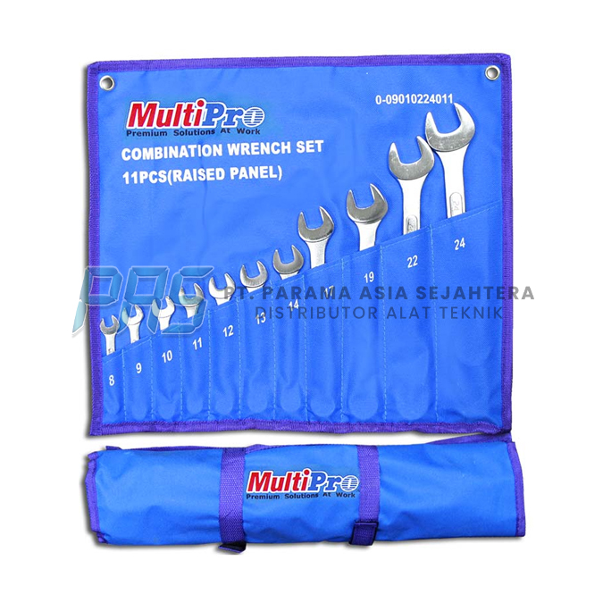 11PCS COMBINATION WRENCH SET 8-24 (RAISED PANEL) MULTIPRO