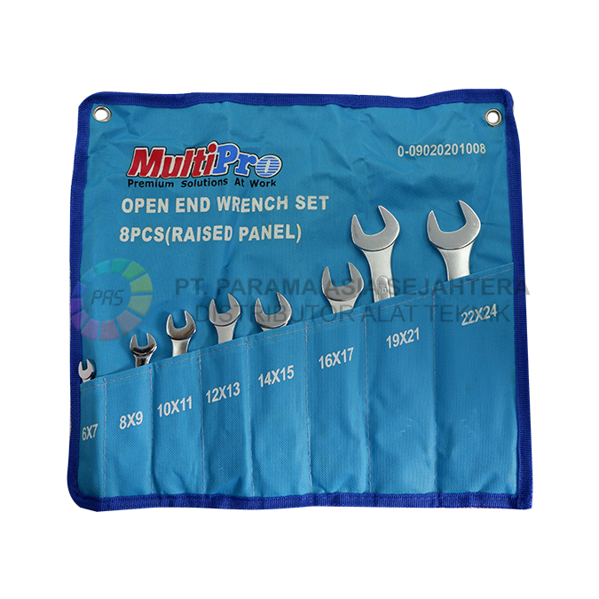 8PCS  OPEN END WRENCH SET (MM) (RAISED PANEL) MULTIPRO