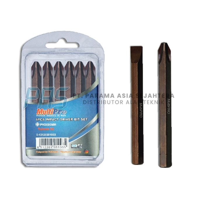 IMPACT DRIVER BIT SET PH3 ( 6 PCS) MULTIPRO