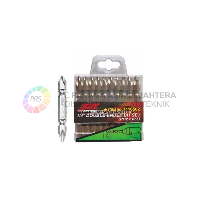 JTC-1116502 DOUBLE ENDED BIT SET 1/4" PH2X 65MM
