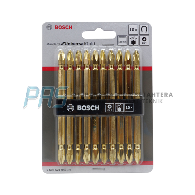 DOUBLE ENDED SCREWDRIVER BITS BOSCH PH2 110MM GOLD 