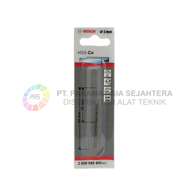 HSS-CO METAL DRILL BITS  2.0X29/49MM BOSCH