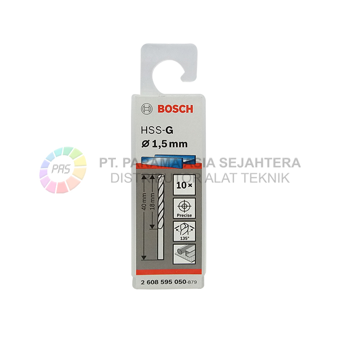 HSS-G METAL DRILL BITS (10PCS) 1.5X40MM BOSCH 