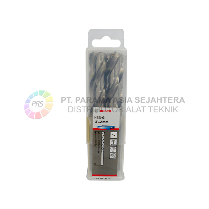HSS-G METAL DRILL BITS (5PCS) 12X151MM BOSCH
