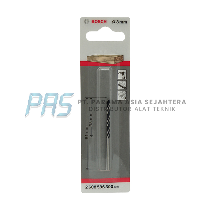 BRAD POINT WOOD DRILL BITS  3X 61MM BOSCH 
