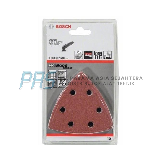 SANDING SHEET SET 10PCS BOSCH (60, 80, 100, 120, 180)