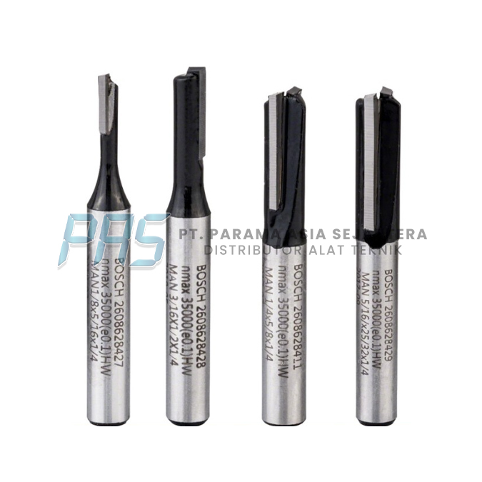 ROUTER STRAIGHT BIT 1/4"X  6.35MM BOSCH
