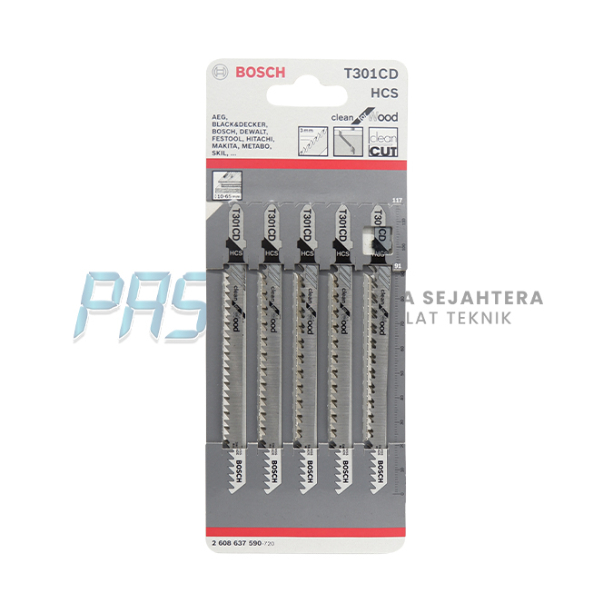 JIGSAW BLADES FOR METAL T301CD BOSCH