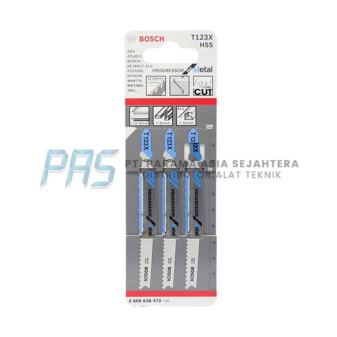 JIGSAW BLADES FOR METAL T123X BOSCH