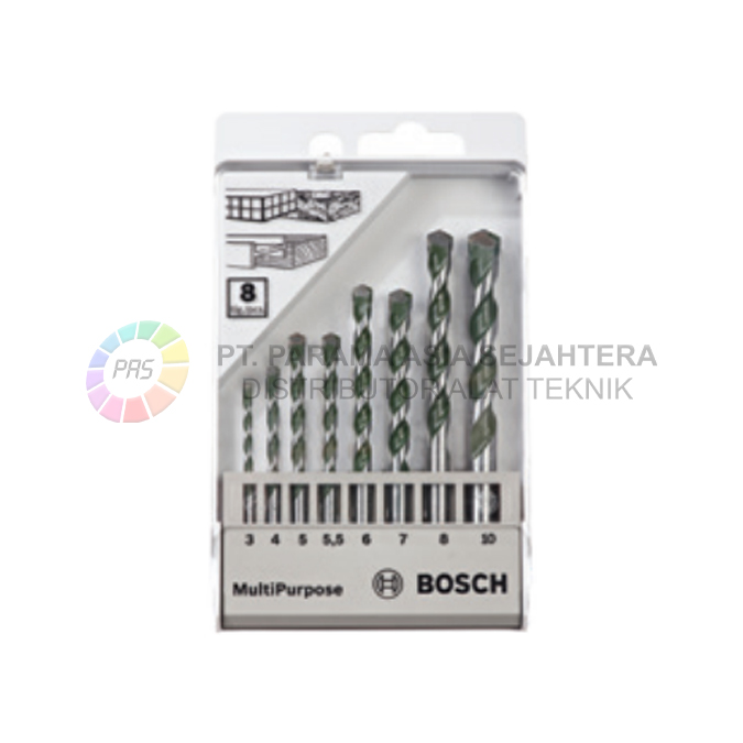 CYL-4 MULTIPURPOSE DRILL BITS  (8PCS) BOSCH 