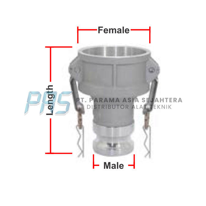 ADAPTOR CAM LOCK ALUMINIUM ACL-1520AL WIPRO