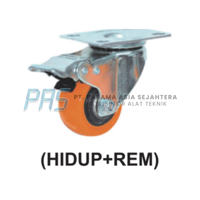 RODA PVC ORANGE 2" H+REM (25050AB) WIPRO