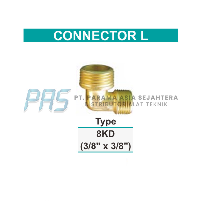 SP. COMP.  8KD NO. 38 CONNECTOR L (3/8X3/8) WIPRO