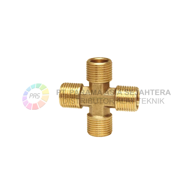 WN5114 CROSS CONNECTOR M1/2" X M1/2" X M1/2" X 1/2" WIPRO
