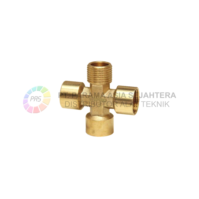 WN5118 CROSS CONNECTOR M1/2" X F1/2" X F1/2" X F/1/2" WIPRO