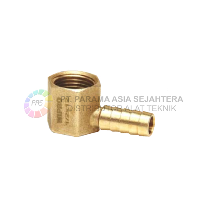 WN5136 FEMALE HOSE BARB ELBOW  1/2" X  8MM (1/4") WIPRO