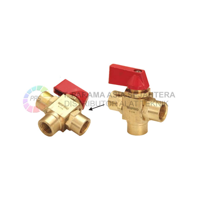 WN5315 THREE WAY VALVE F1/4 X F1/4 X F1/4 WIPRO
