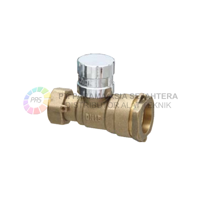 LOCKABLE BALL VALVE(MAGNETIC)(B10451)  3/4"F X 3/4"H  PN10 SAILING