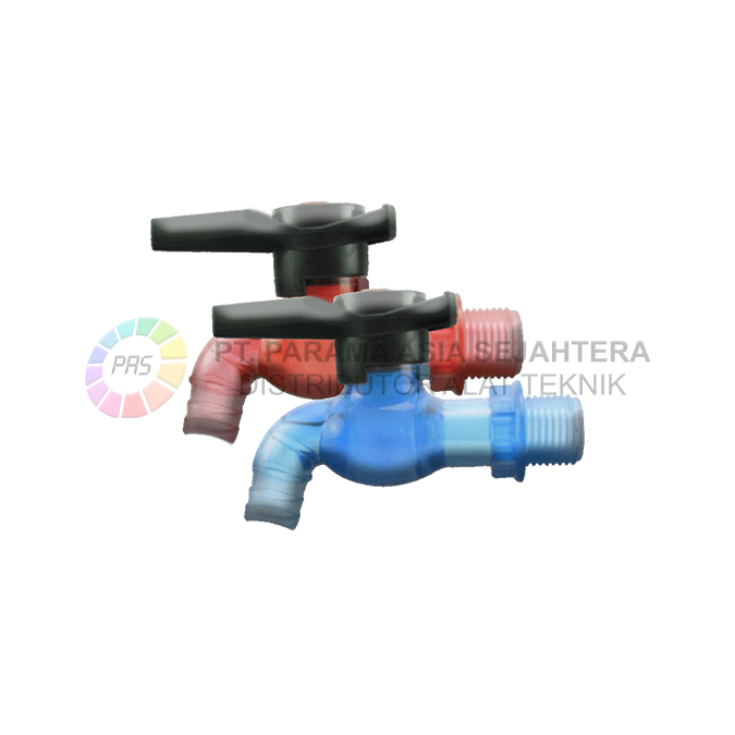 KRAN TEMBOK PLASTIK KTA-105 M/ENGKOL (1/2"-3/4") ANK
