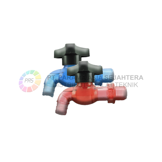 KRAN TEMBOK PLASTIK KTA-106 M/PUTAR SEGITIGA (1/2"-3/4") ANK