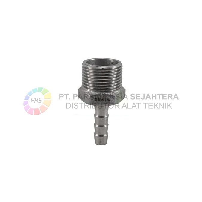 WN7121 MALE HOSE BARB CONNECTOR 1/2" X  8MM (1/4") WIPRO