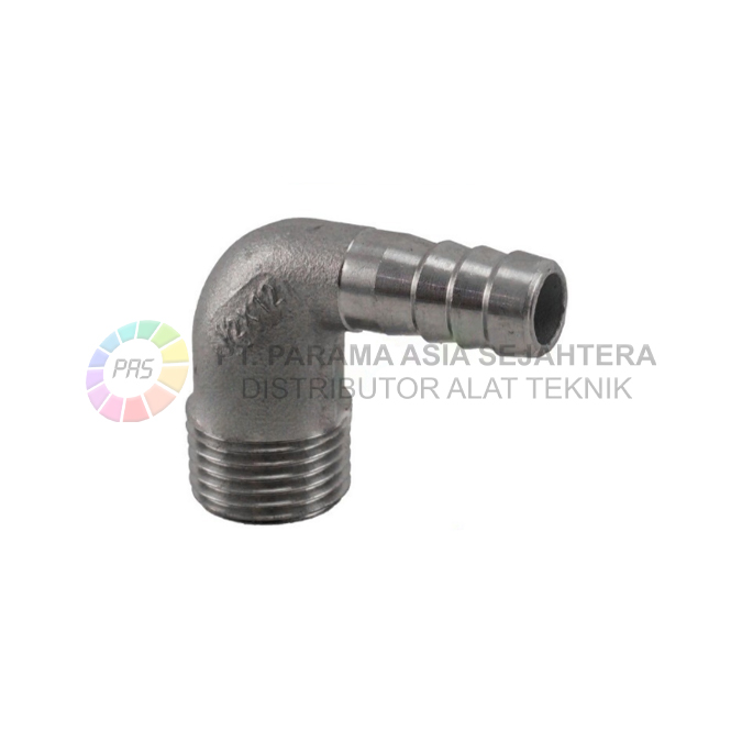WN7132 MALE HOSE BARB ELBOW  1/2" X 10MM (3/8") WIPRO