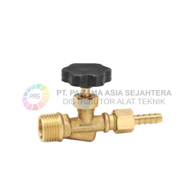 WN5008 GATE VALVE WITH HOSE BARB M1/4 X M1/4 WIPRO