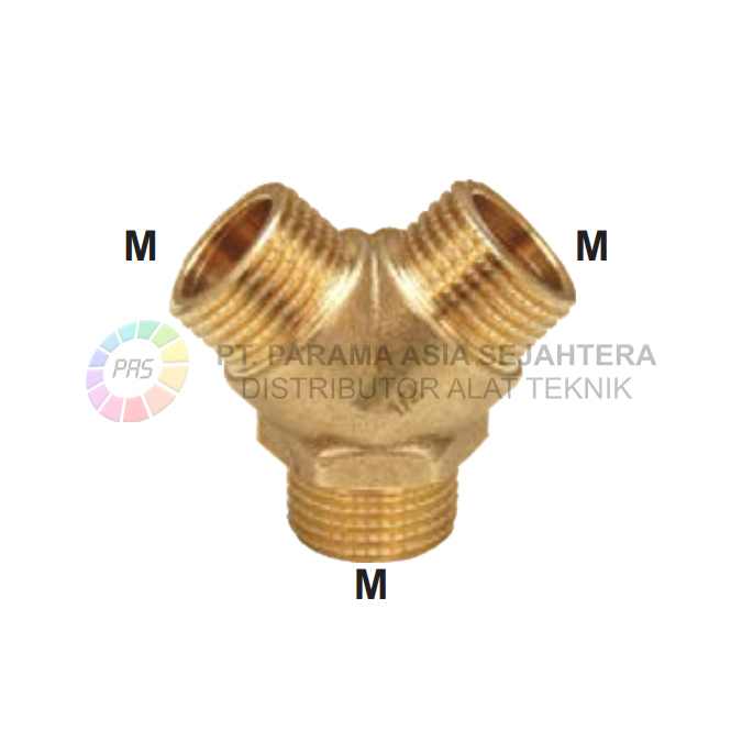 WN5107 Y-TYPE CONNECTOR M1/2" X M1/2" X M1/2" WIPRO
