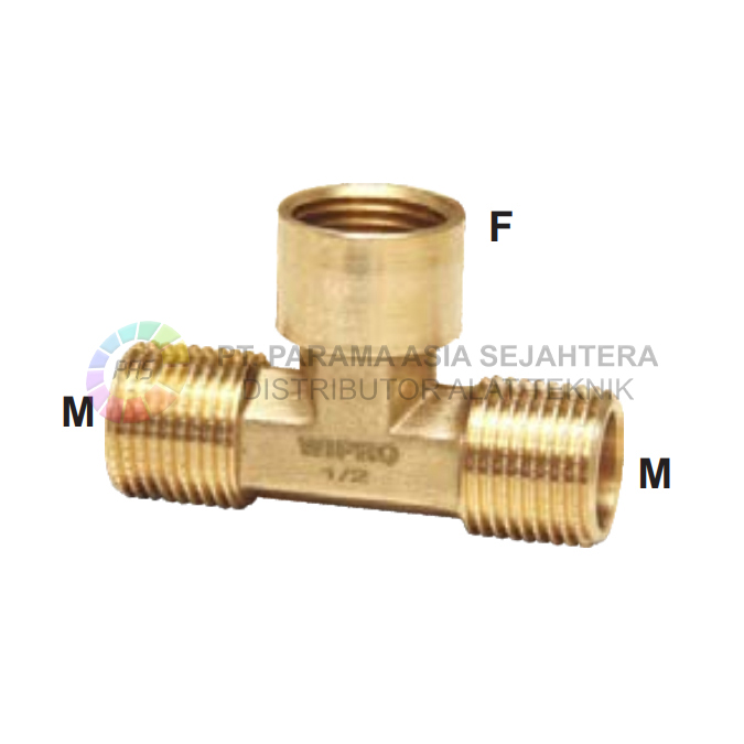 WN5109 T-TYPE CONNECTOR F1/2" X M1/2" X M1/2" WIPRO