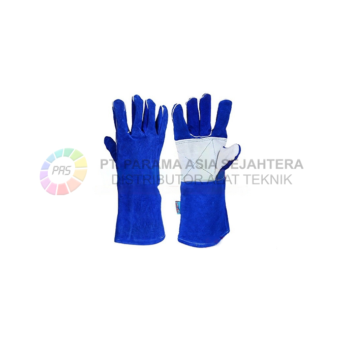 SARUNG TANGAN KULIT BA-0115 (15") PANJANG BIRU WIPRO