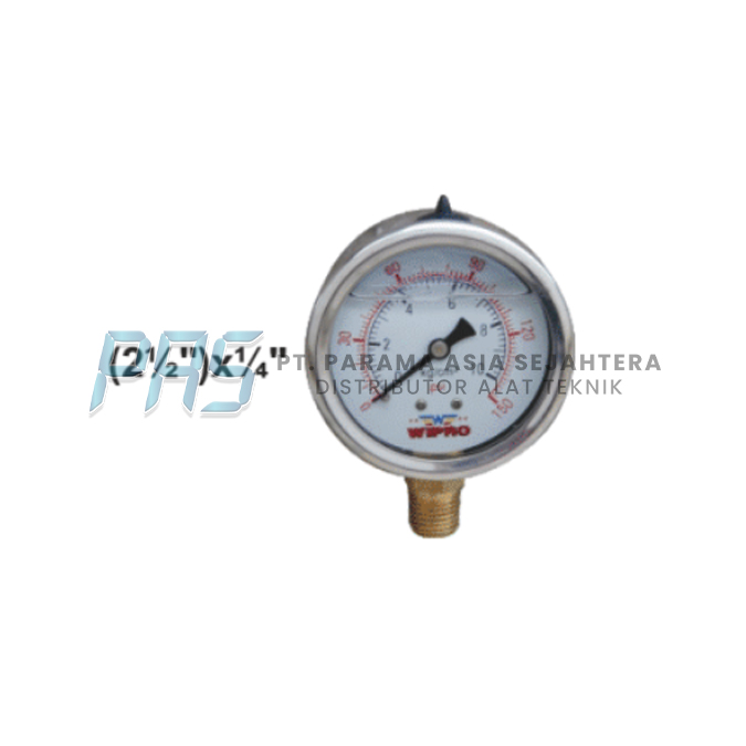 MANOMETER MINYAK 2-1/2"   4 KG (SS) WIPRO