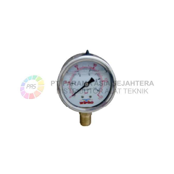 MANOMETER MINYAK 2-1/2"   6 KG (SS) WIPRO