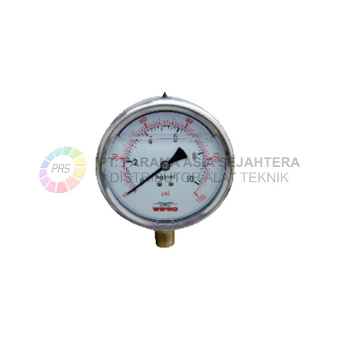 MANOMETER MINYAK 4" 10KG (SS) WIPRO