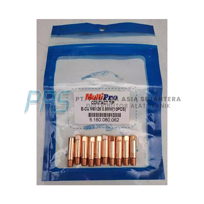CONTACT TIP E-CU M6X25 0.8 MULTIPRO