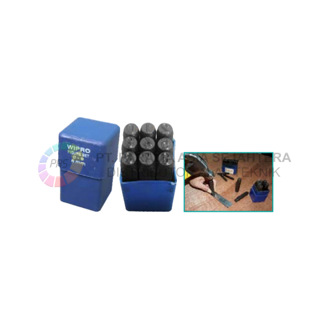 KETOK ANGKA SET (123...)  1.5MM (B/BIRU) 9PCS WIPRO