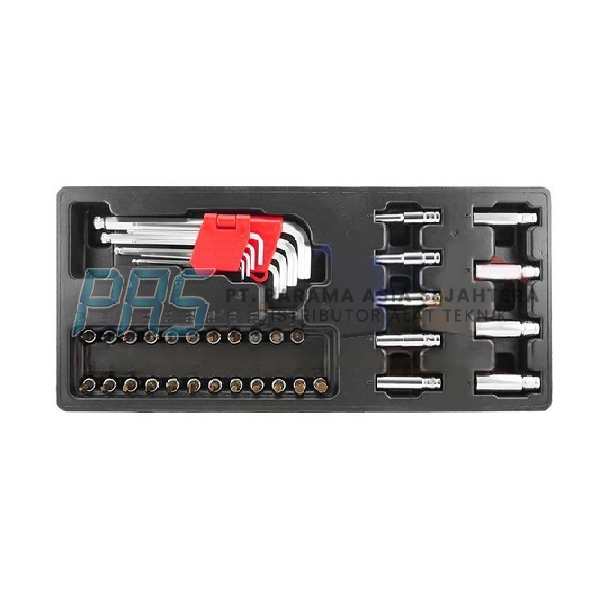 41 PCS TOOL TRAY 1/4" RATCHET WREHCH AND SOCKET SET SC-05 WIPRO