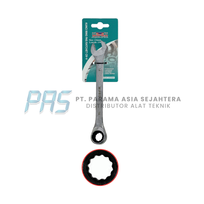 KUNCI RING PAS RATCHET CRV  8 MM WIPRO