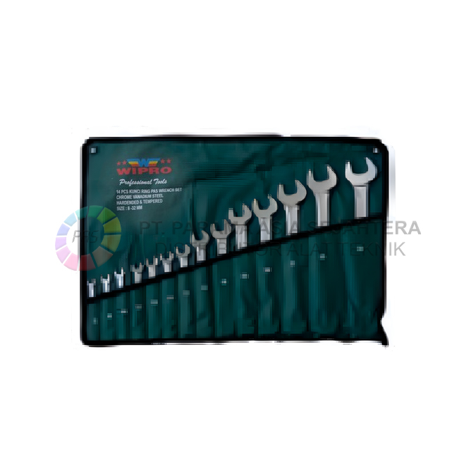 KUNCI RING PAS SET 14PCS (8-32MM) CRV WIPRO