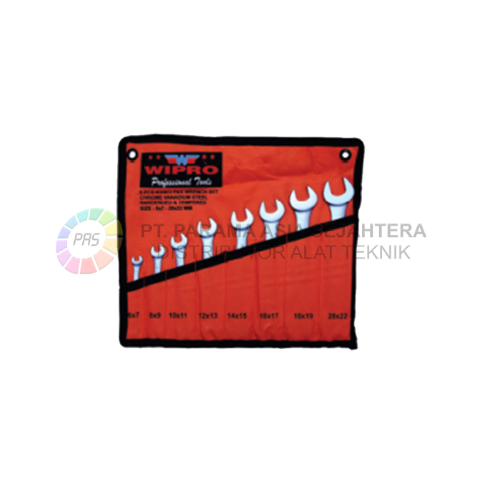 KUNCI PAS SET  8PCS SATIN-CRV 6-24MM WIPRO