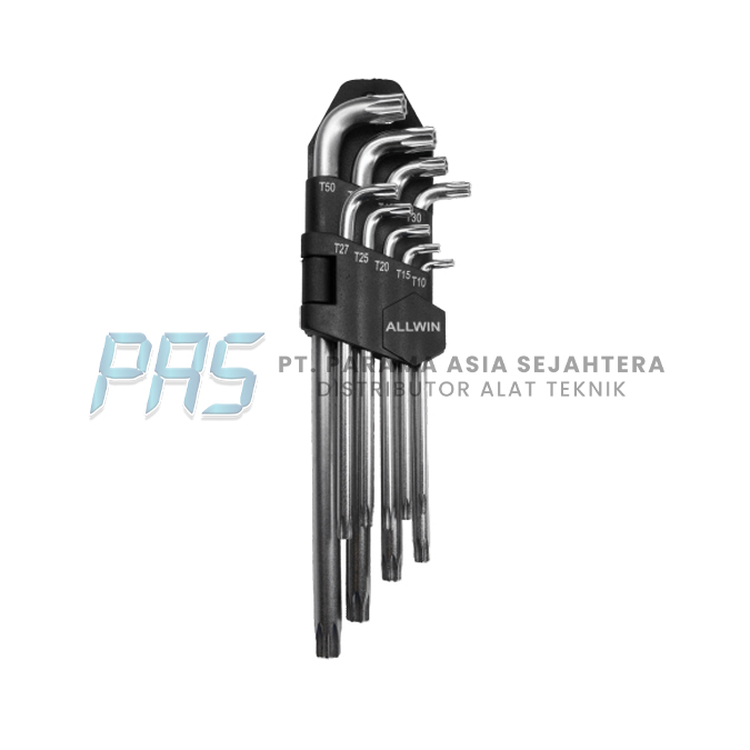 ALLEN KEY TORX SET 9PCS TM429SHL LONG LUBANG (KEPALA PENDEK) ALLWIN