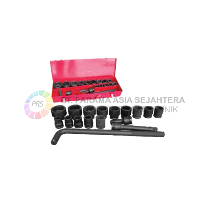 IMPACT SOCK SET 17PCS 3/4" 19-50MM (S) WIPRO