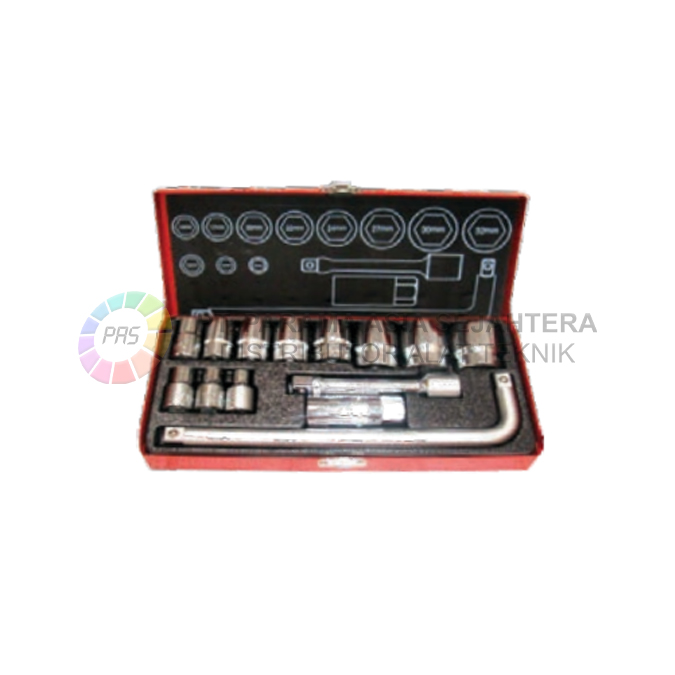 SOCK SET  15PCS 1/2"  6PT  8-32MM (S) WIPRO
