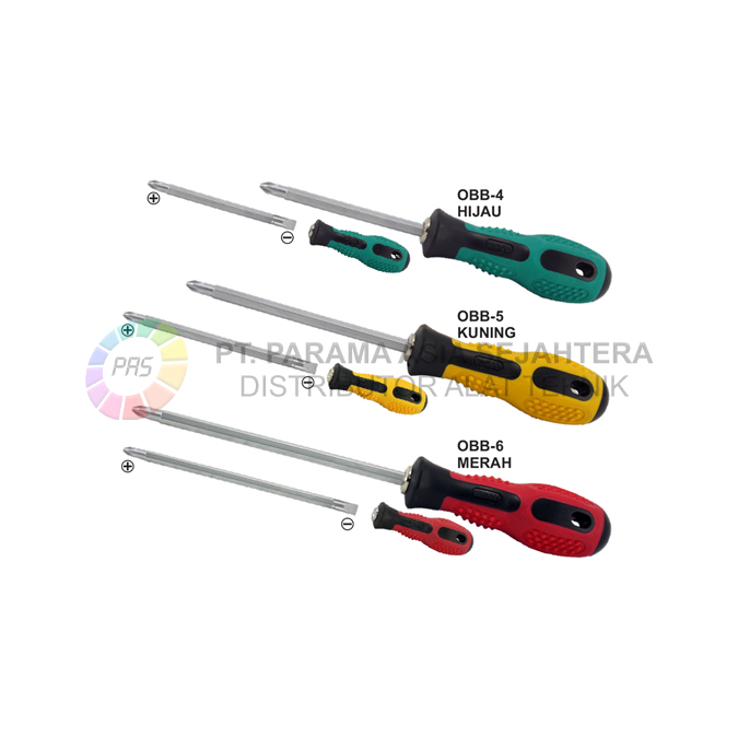 OBENG BOLAK BALIK GAGANG KARET OBB-4 4"X6MM WIPRO