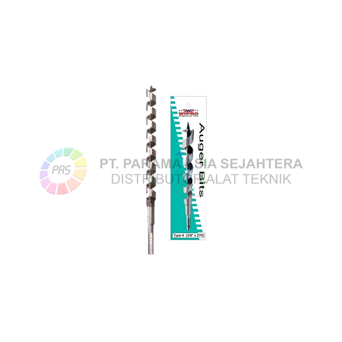 BOR KAYU AUGER BIT NO.4 10MM(3/8)X270 LONG WIPRO 