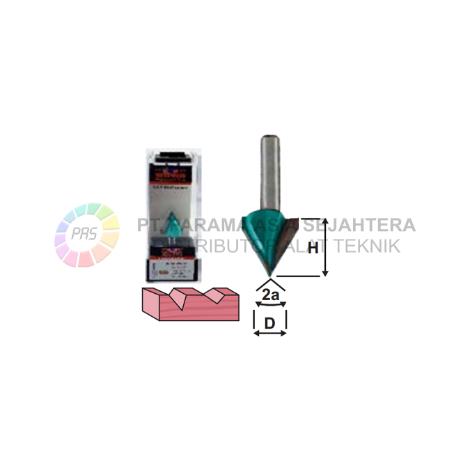 ROUTER V-GROOVING BIT 60" 202-071 (1/4" X D 5/8") WIPRO