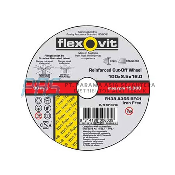 BATU POTONG M152X2.5X22 A36 IRON FREE FLEXOVIT
