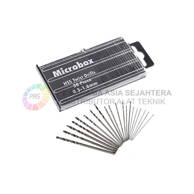 MICROBOX 20PCS HSS TWIST DRILL IKURA