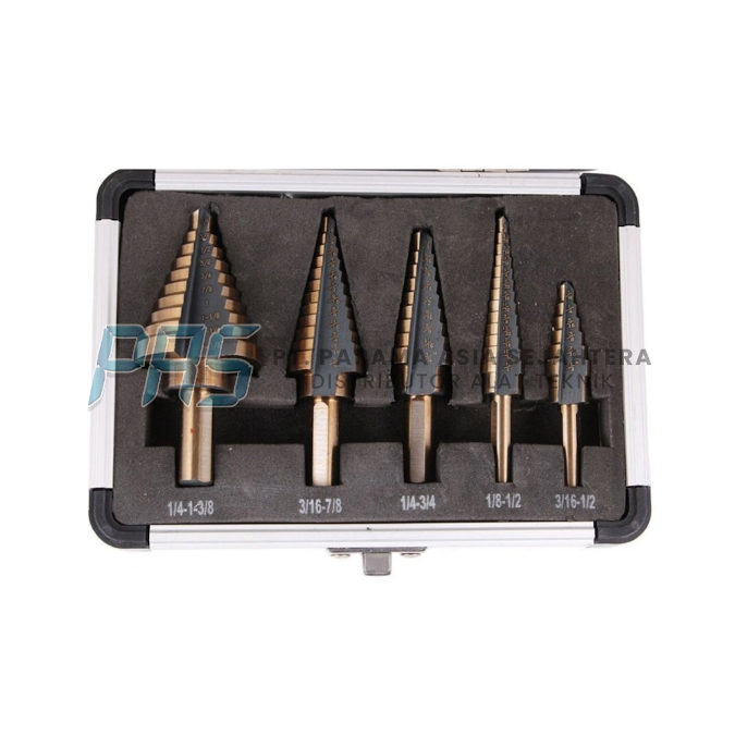 STEP DRILL SET 5PCS INCH IKURA